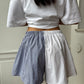 Caleçon short upcyclé bicolore