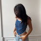 Top upcyclé denim