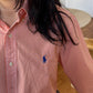 Chemise upcyclée dos nu V vichy