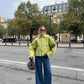 Veste upcyclée matelassée verte