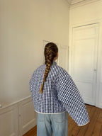 Veste vichy marine