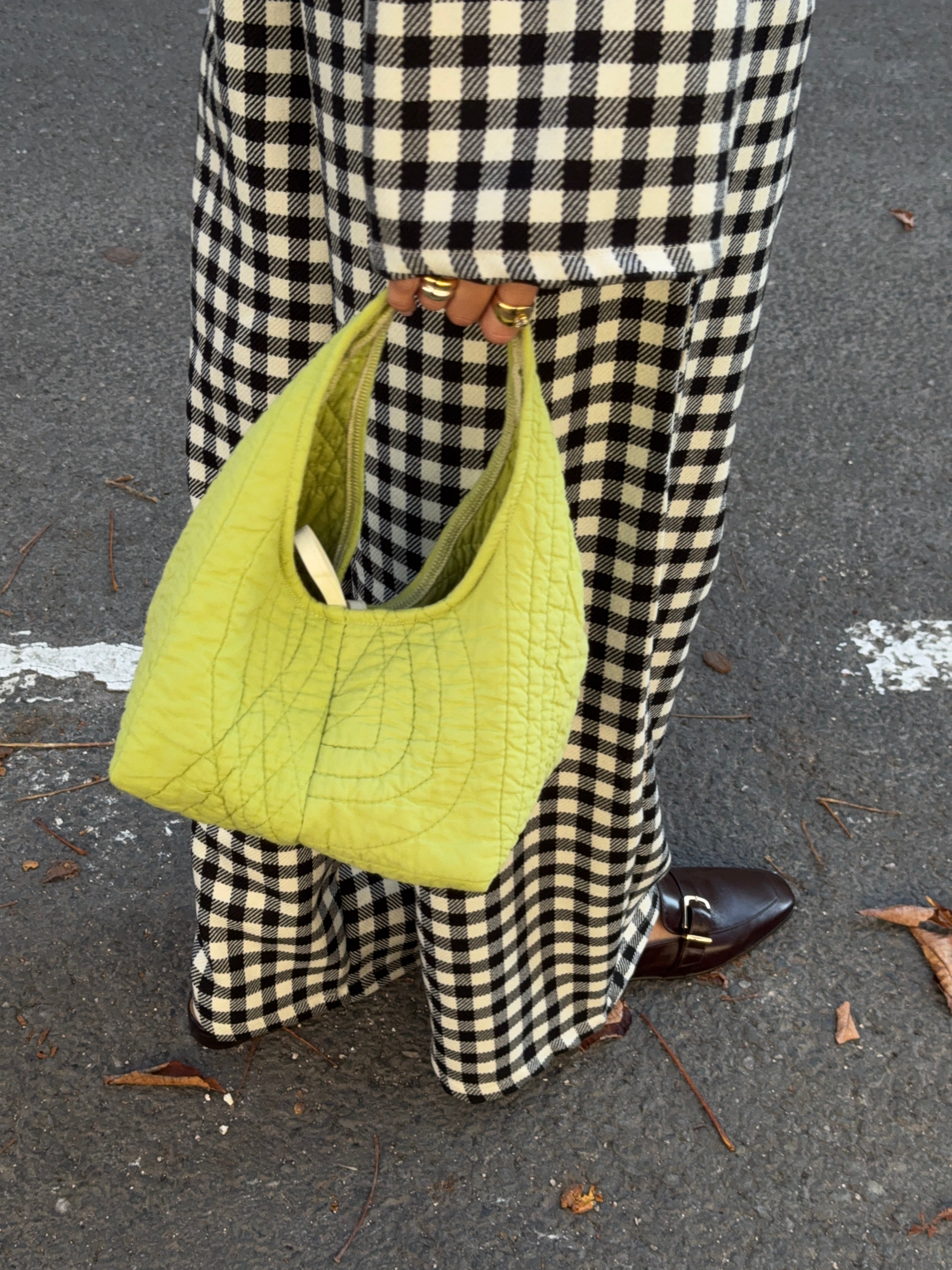 Petit sac upcyclé matelassé vert