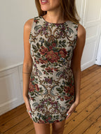 Robe dos nu upcyclée à fleurs