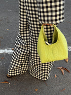 Petit sac upcyclé matelassé vert