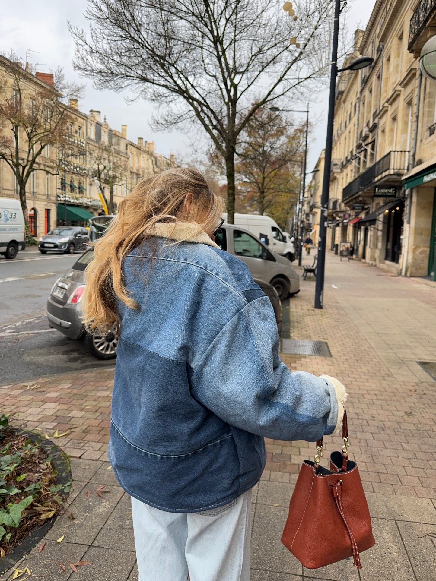 Veste upcyclée patchwork denim