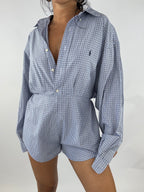 Combinaison upcyclée à carreaux