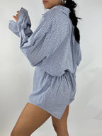 Combinaison upcyclée à carreaux