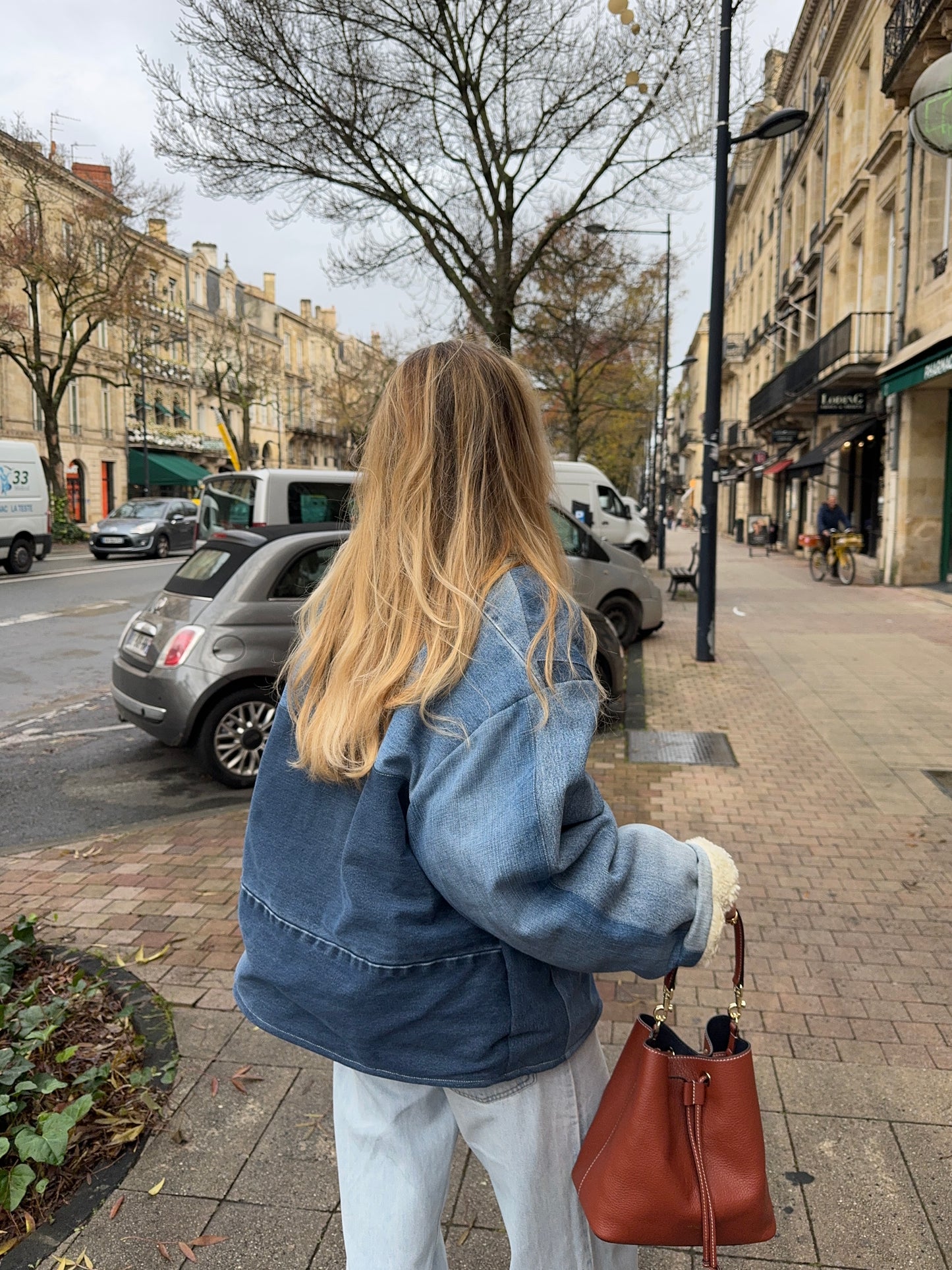 Veste upcyclée patchwork denim