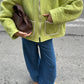 Veste upcyclée matelassée verte
