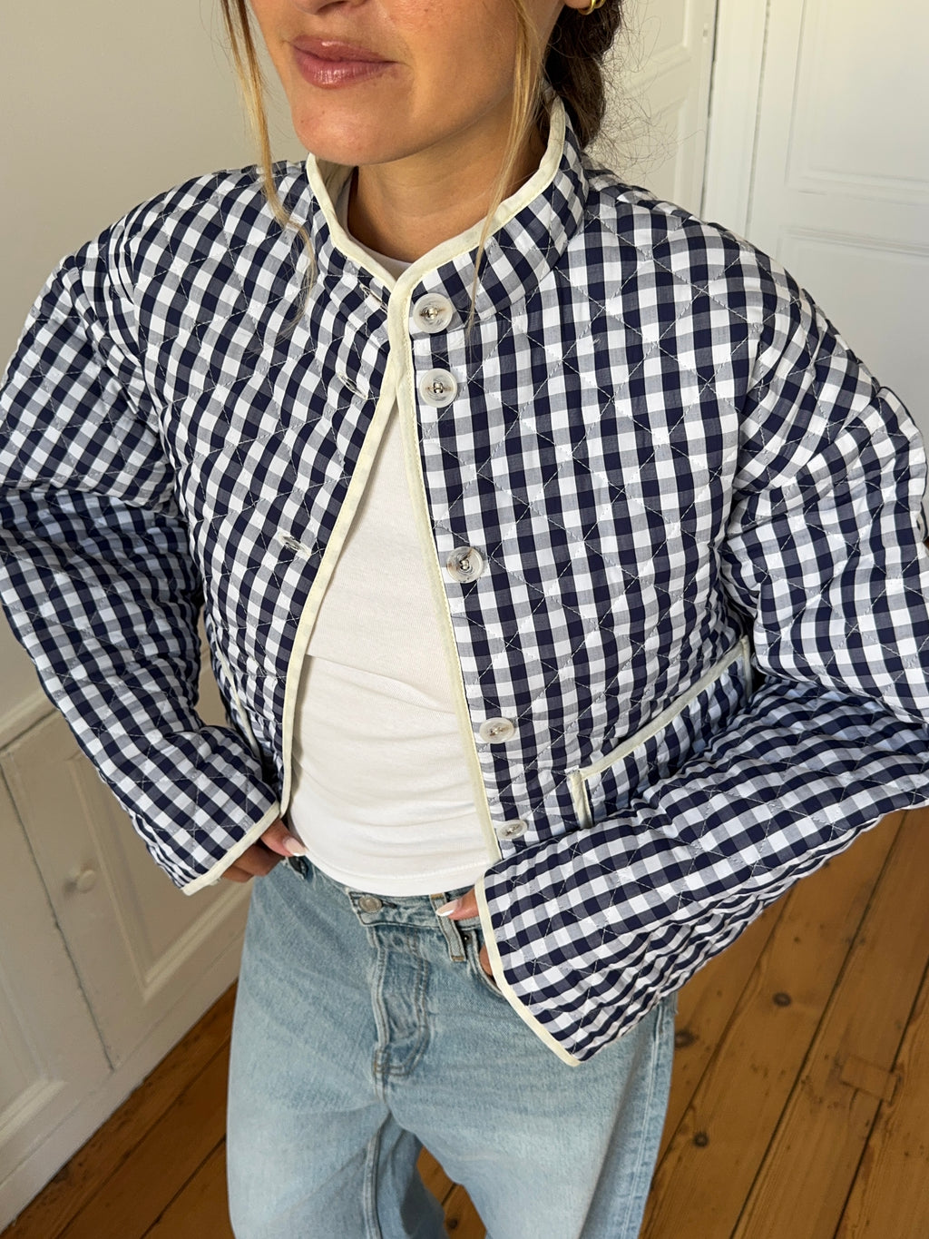 Veste vichy marine
