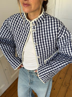 Veste vichy marine