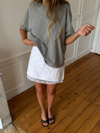 Jupe upcyclée blanche