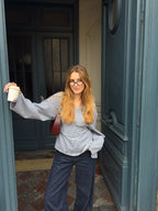 Kimono laine fine à carreaux