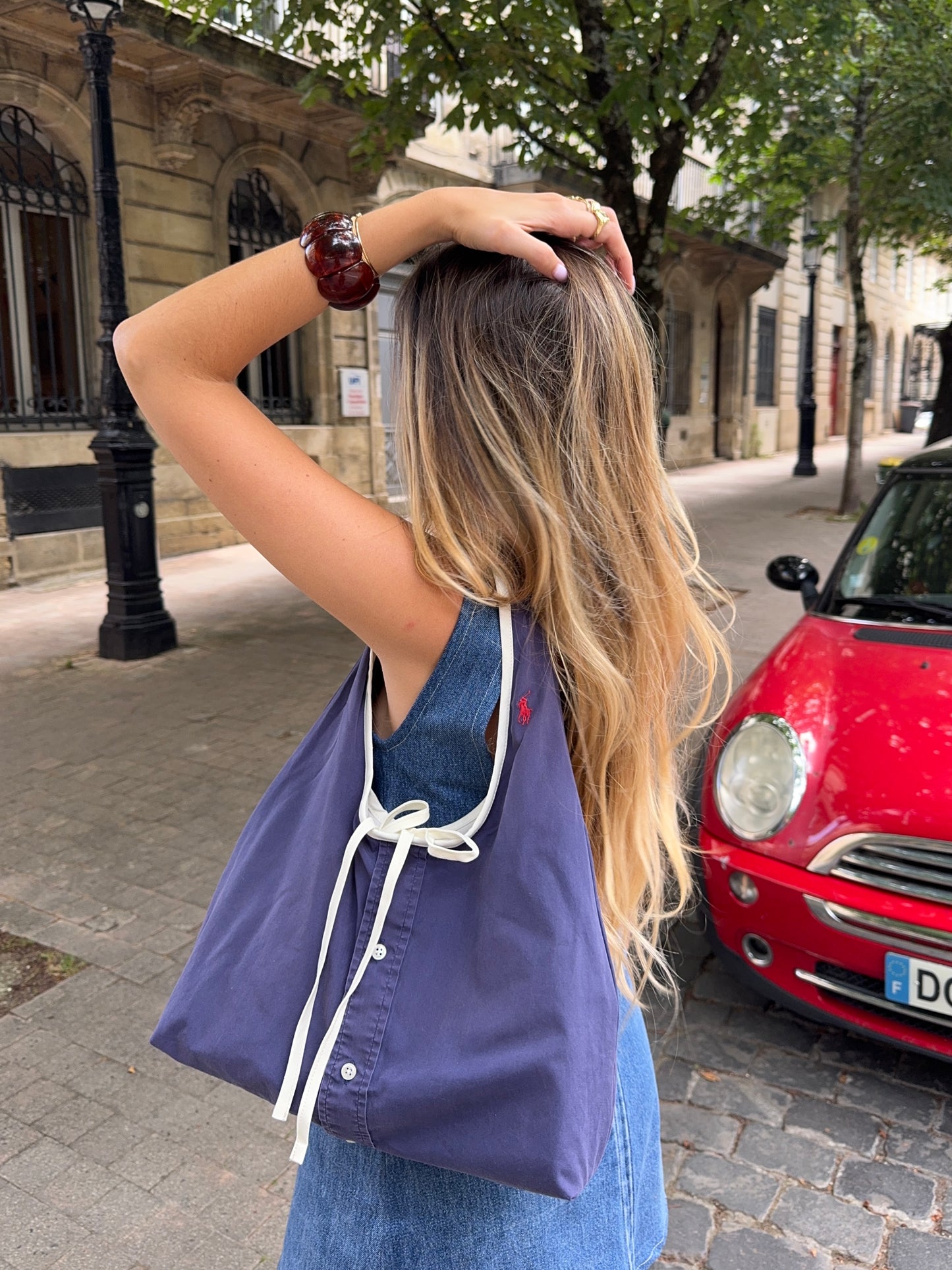 Sac upcyclé indigo