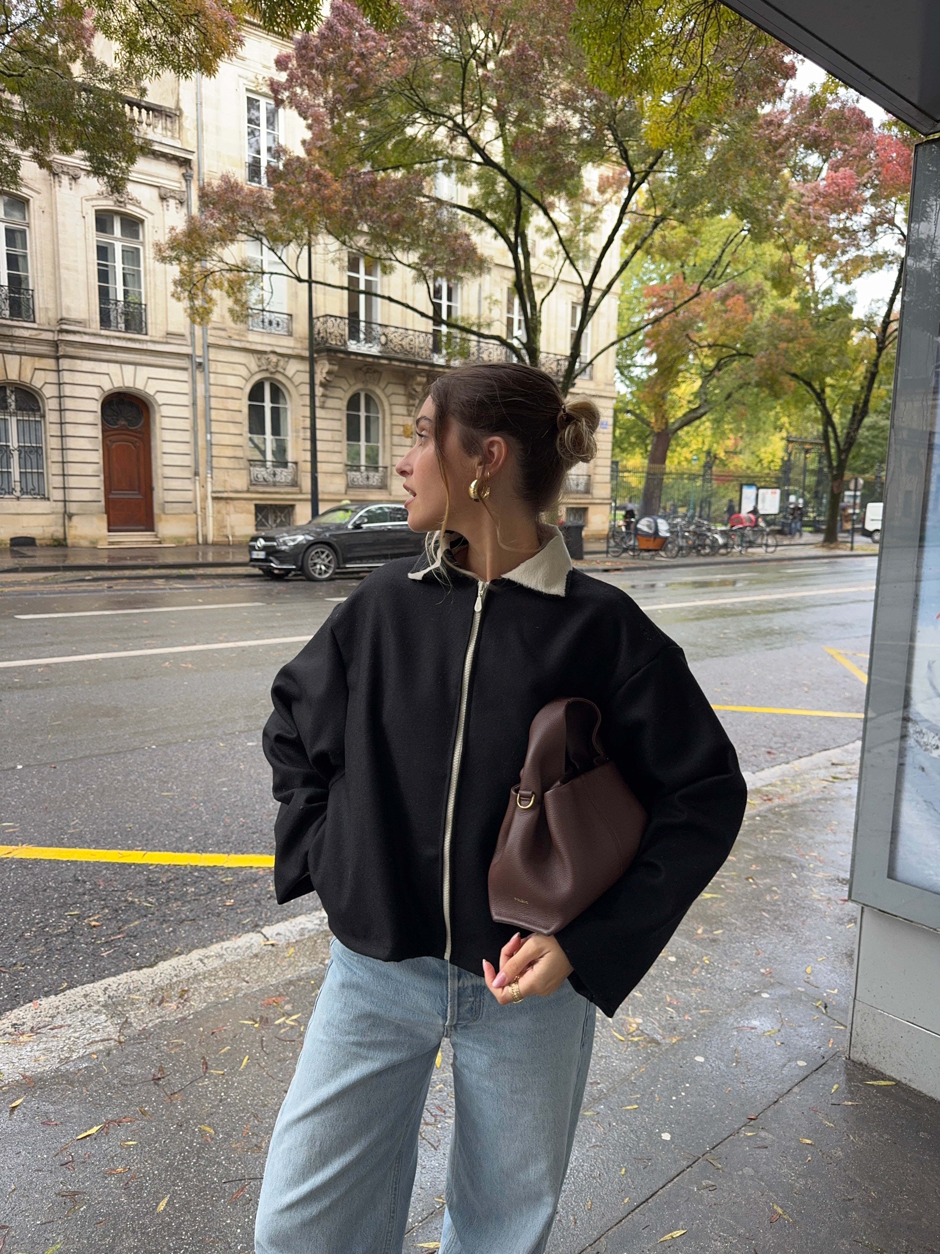 Veste laine noire