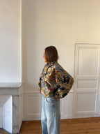 Veste fine upcyclée à motifs - T2