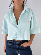 Chemisette upcyclée dos nu ciel