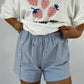Caleçon short upcyclé oxford