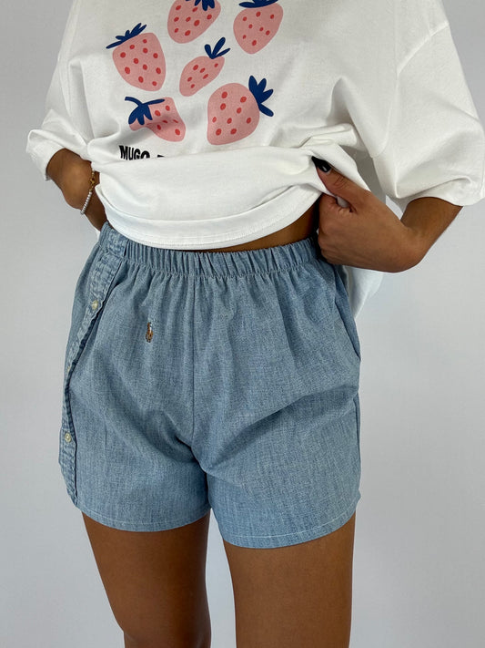 Caleçon short upcyclé jean