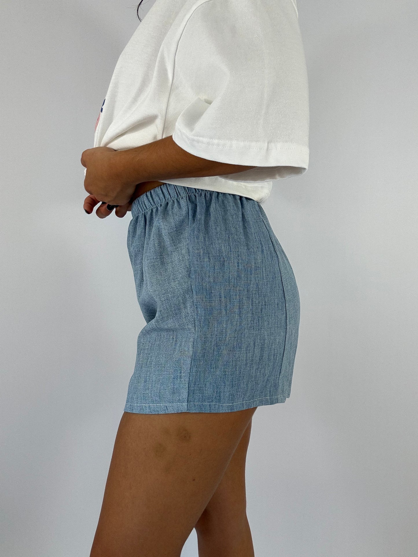 Caleçon short upcyclé jean
