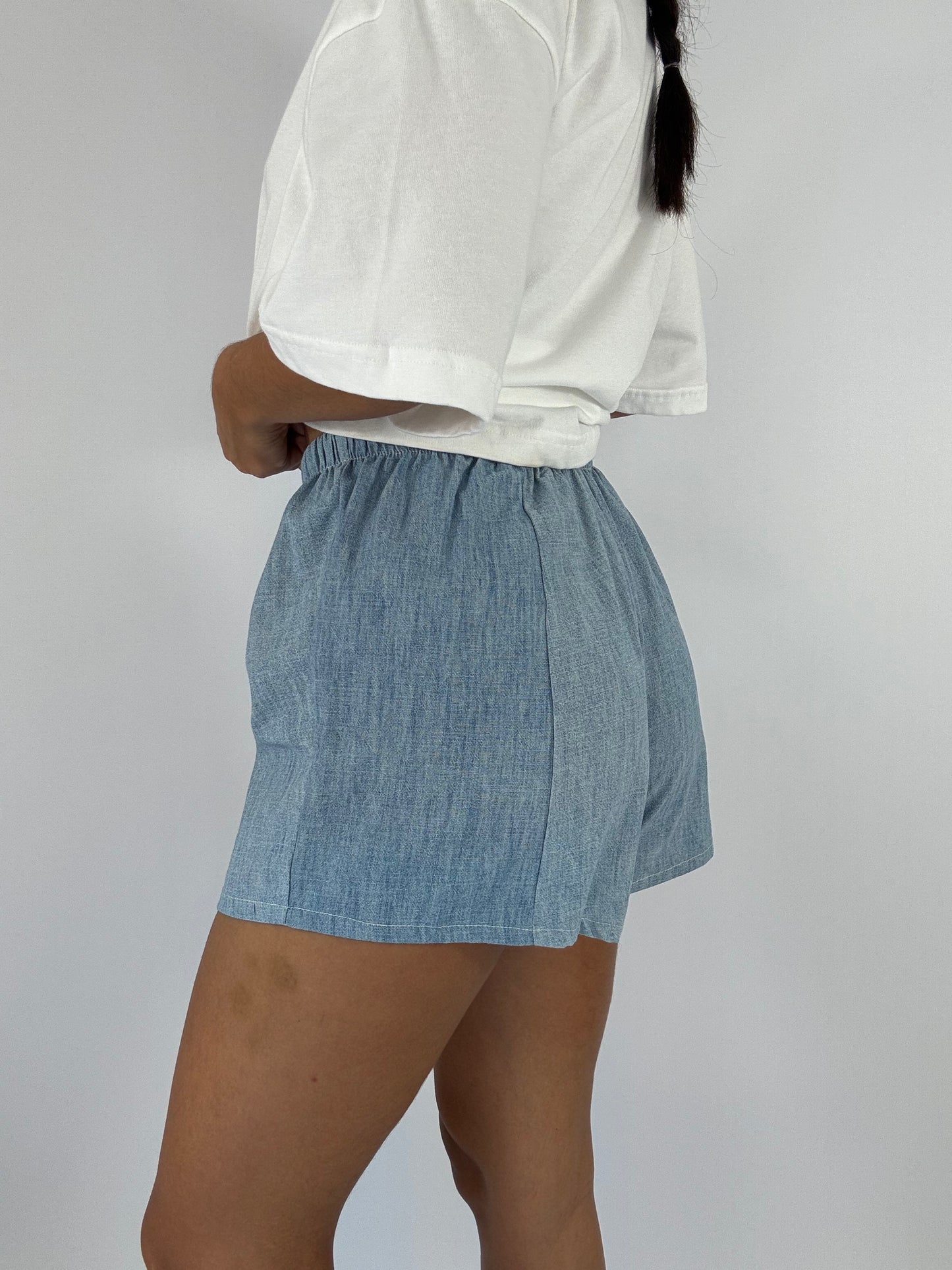 Caleçon short upcyclé jean