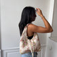 Sac upcyclé matelassé fleuri
