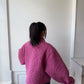 Veste upcyclée matelassée framboise