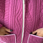 Veste upcyclée matelassée framboise