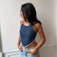 Top upcyclé denim