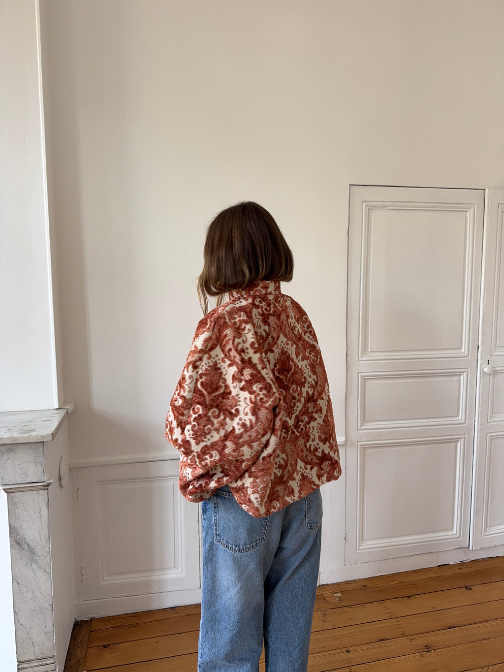 Veste upcyclée à motifs - T2