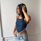 Top upcyclé denim