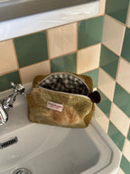 Trousse upcyclée laine vintage