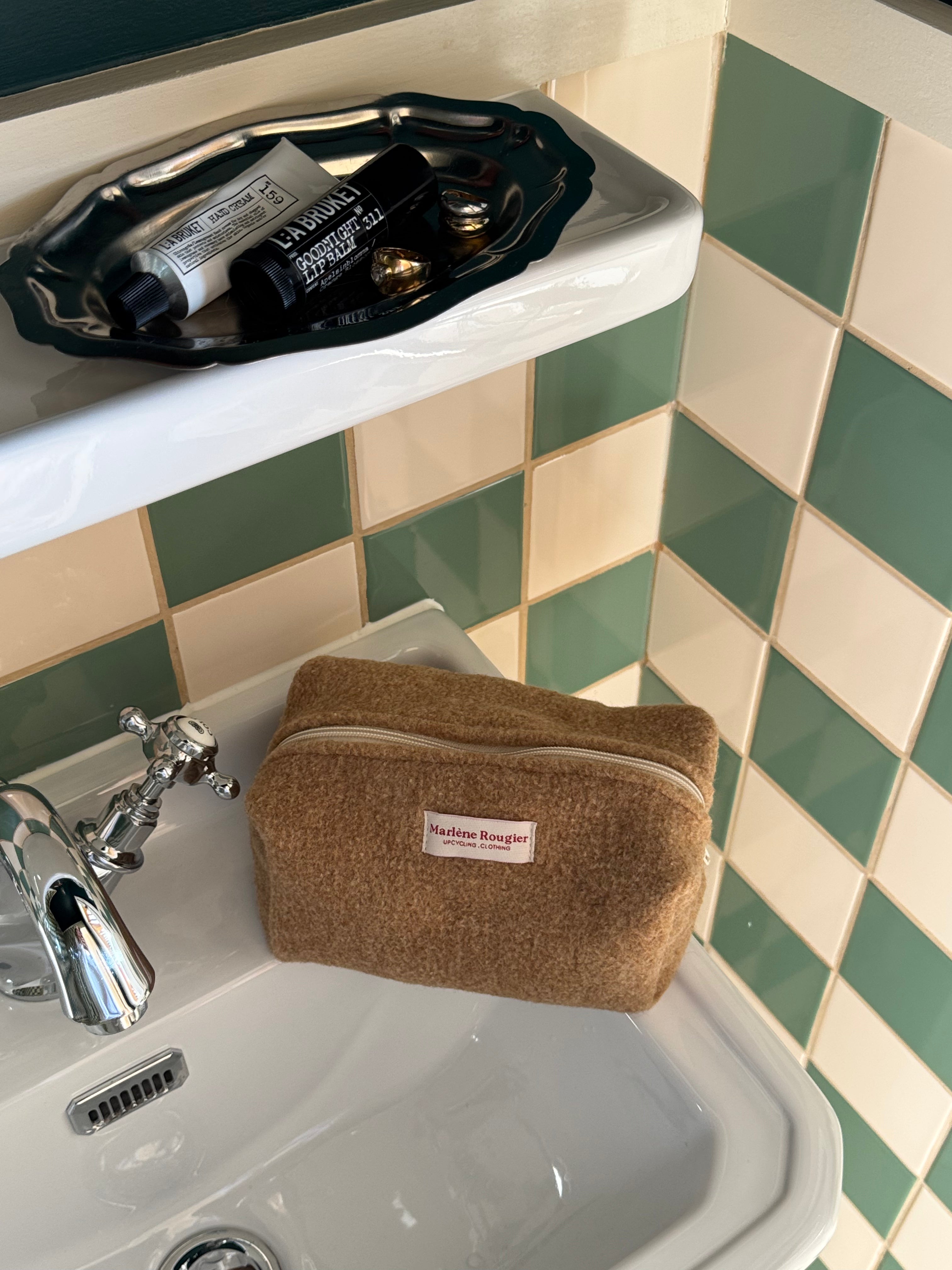 Trousse upcyclée laine vintage