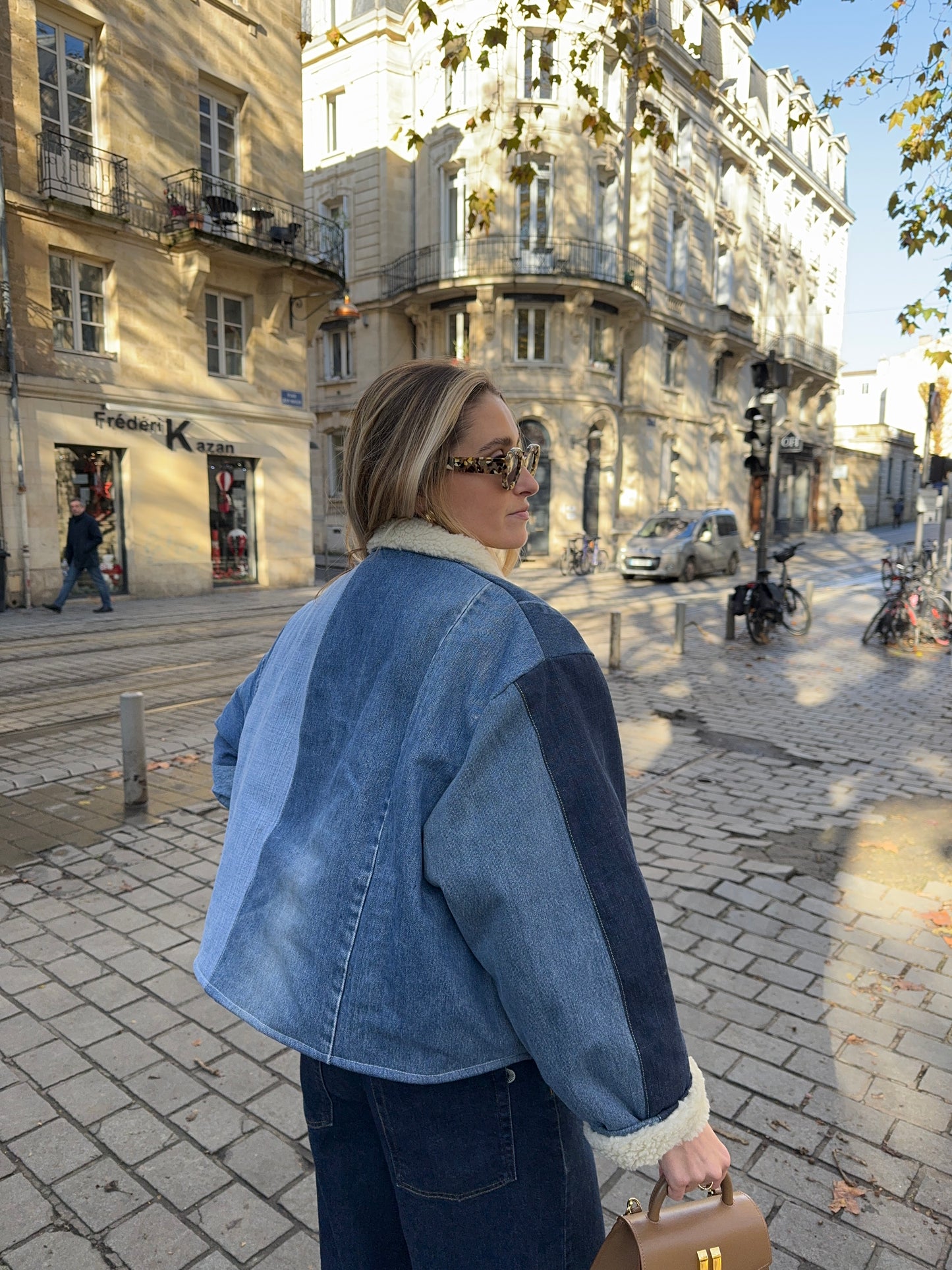 Veste upcyclée patchwork denim