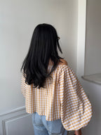 Blouse vichy moutarde