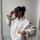 Veste upcyclée matelassée fleurie