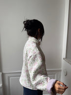 Veste upcyclée matelassée fleurie