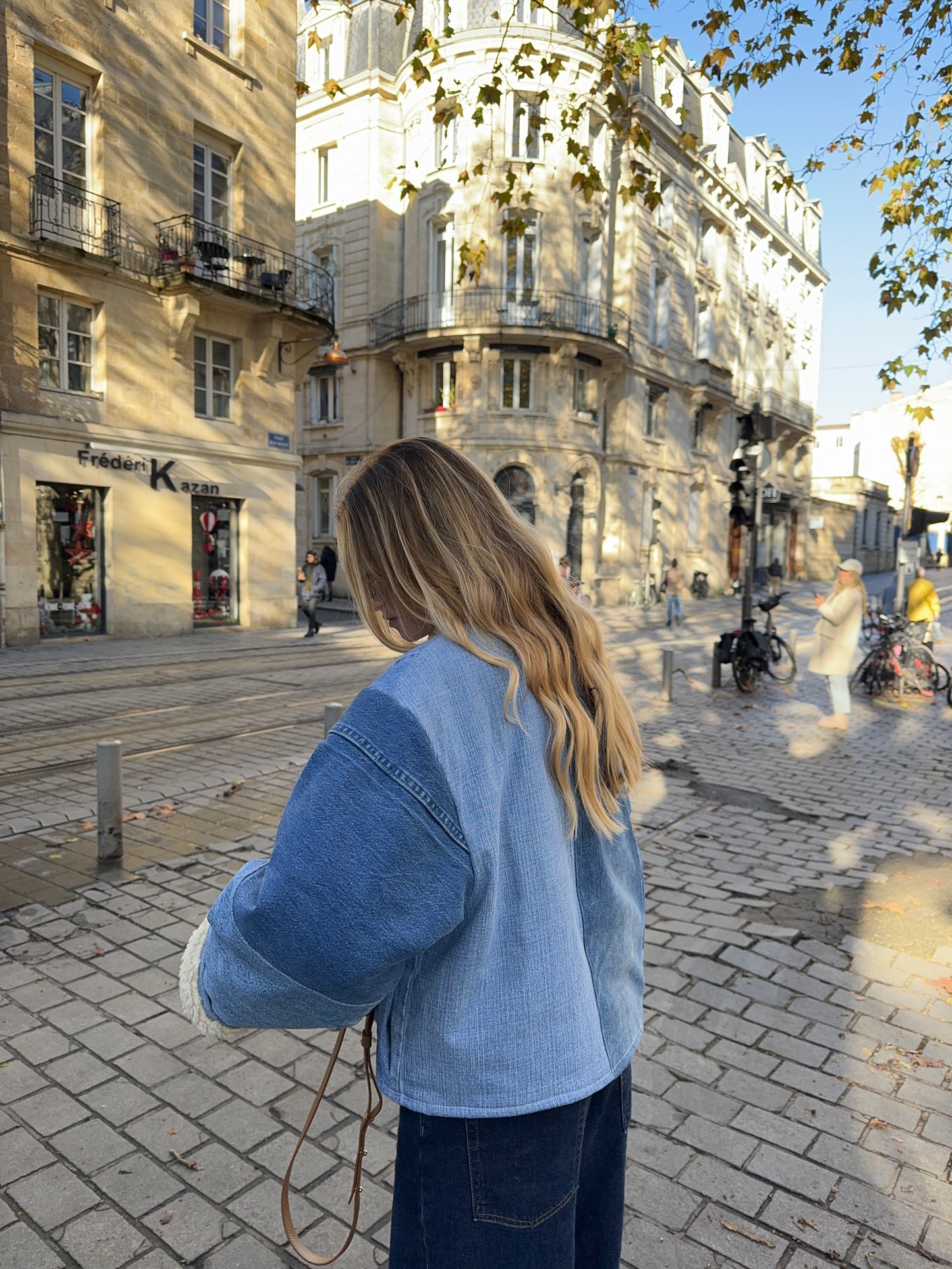 Veste upcyclée patchwork denim