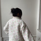 Veste upcyclée matelassée fleurie