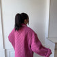 Veste upcyclée matelassée framboise