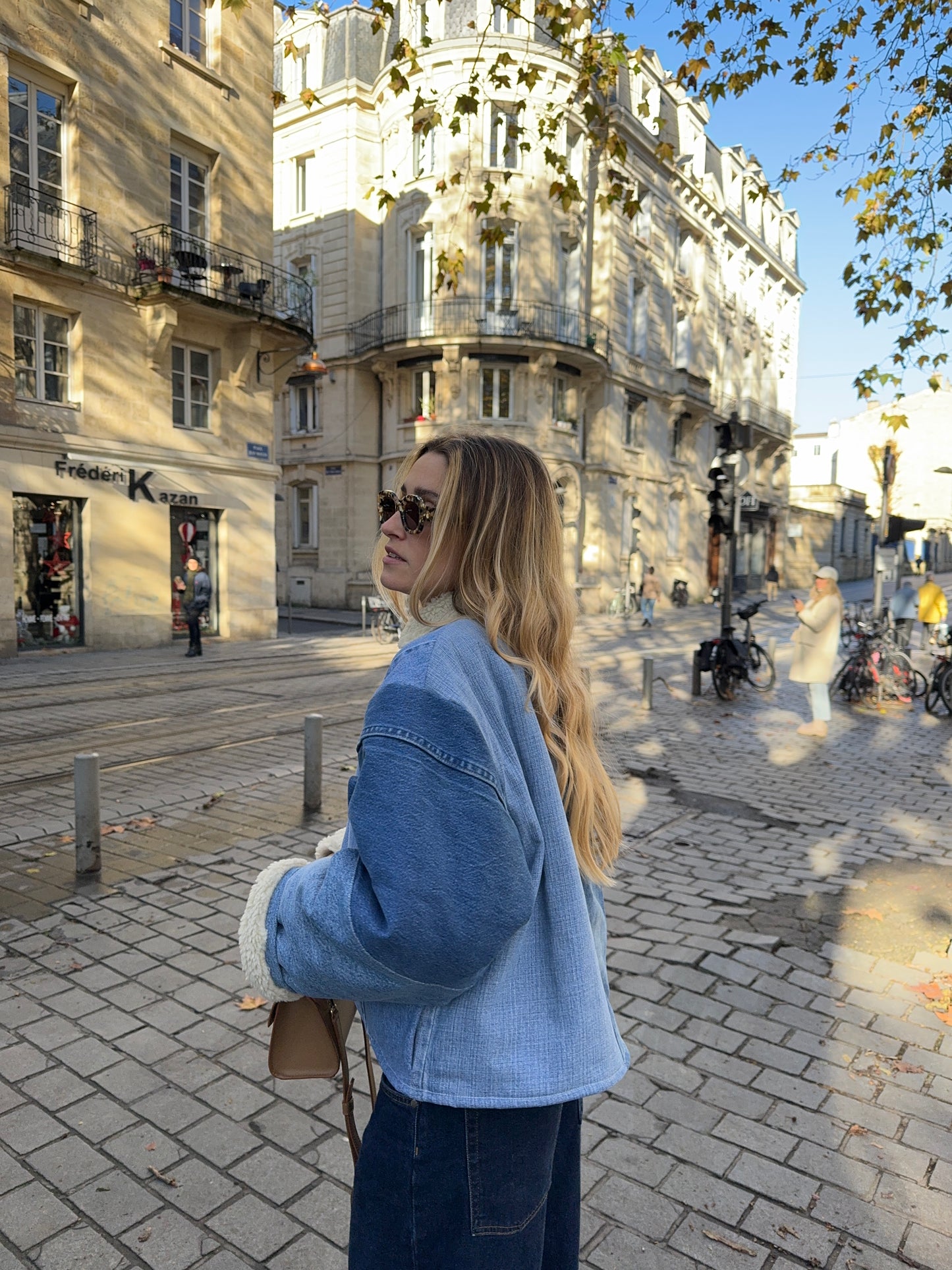 Veste upcyclée patchwork denim