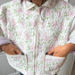 Veste upcyclée matelassée fleurie