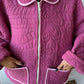Veste upcyclée matelassée framboise