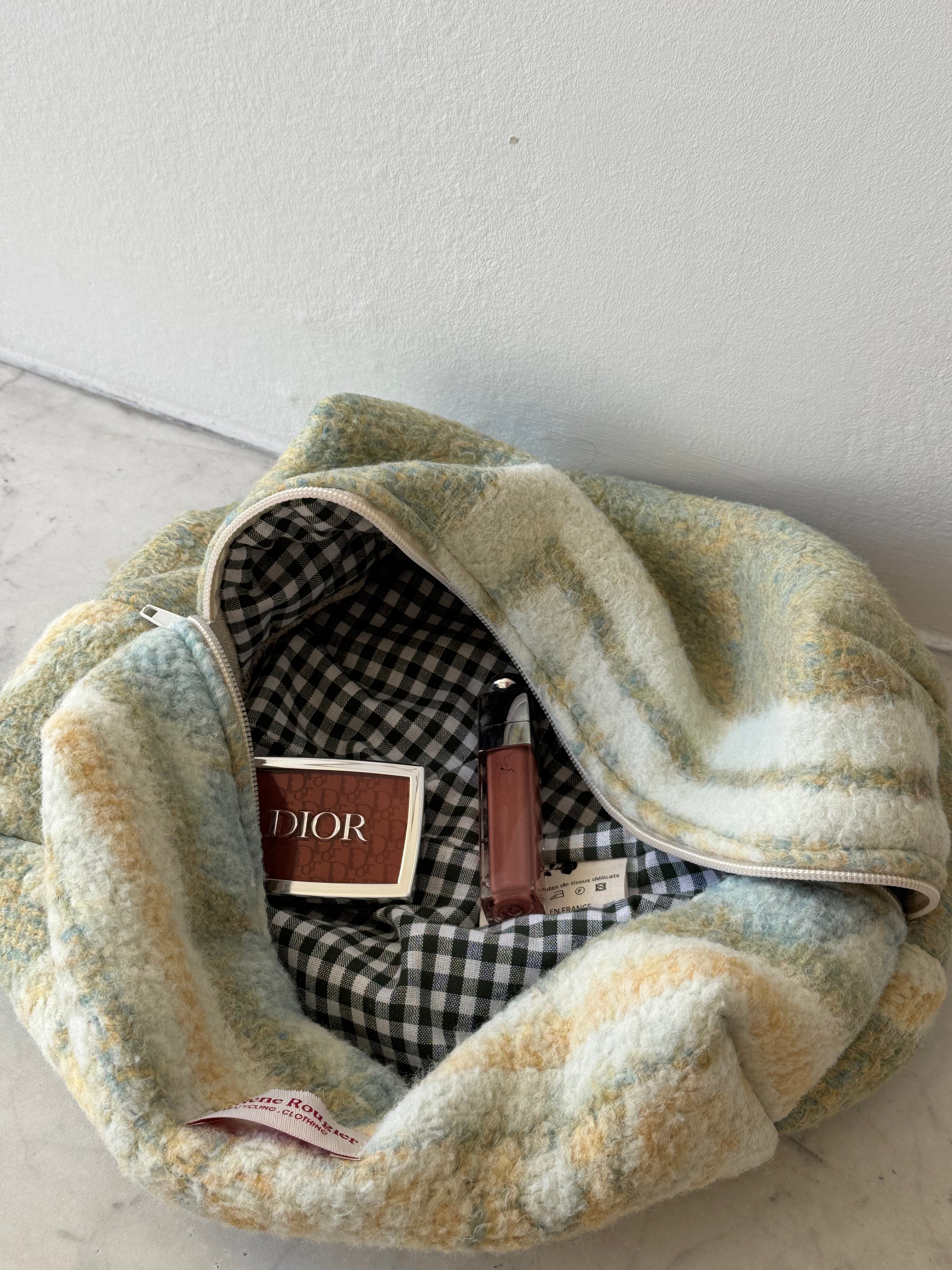 Trousse upcyclée laine vintage