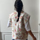 Veste sans manches upcyclée matelassée à fleurs