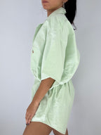 Combinaison upcyclée vert pastel