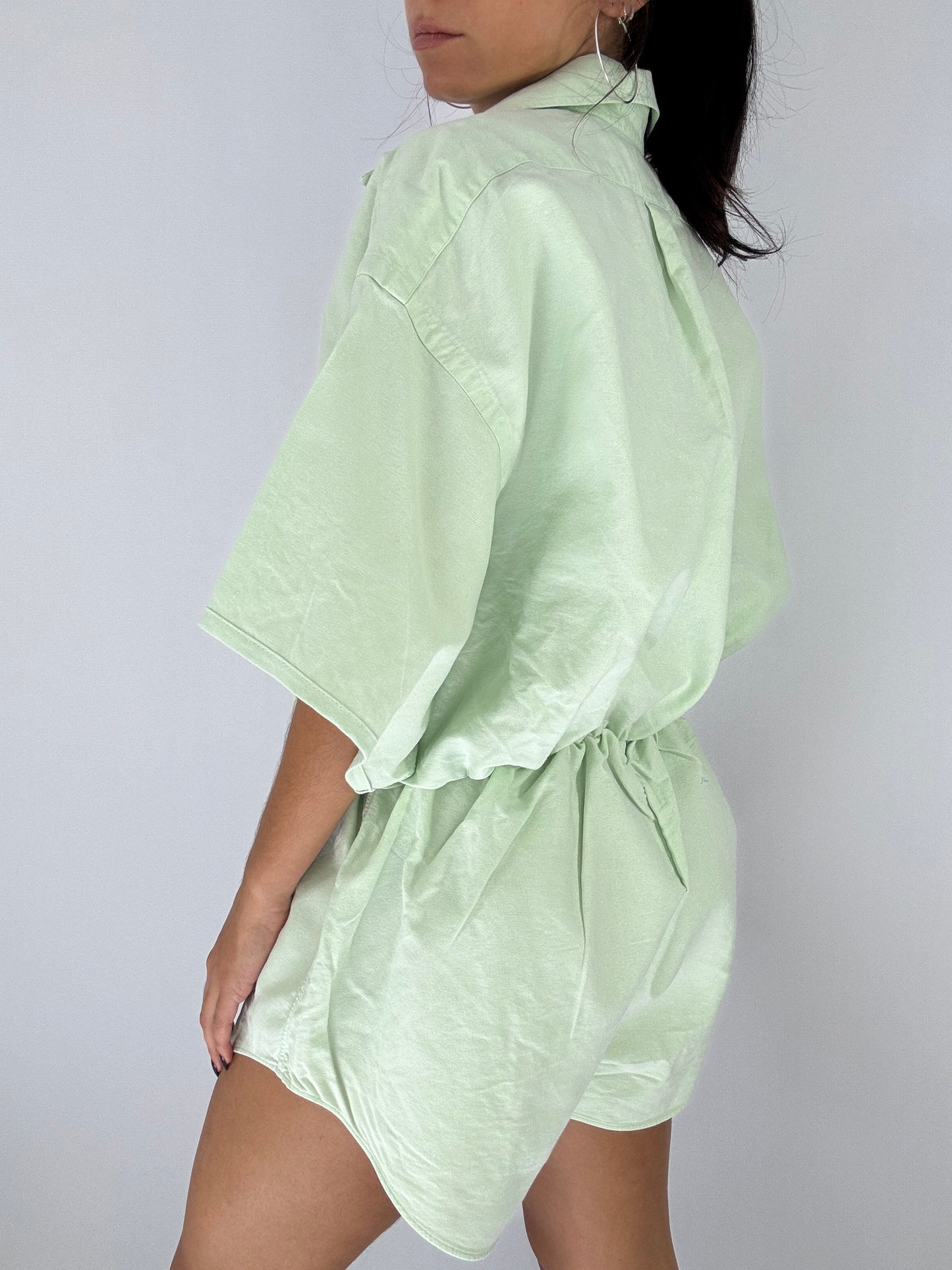 Combinaison upcyclée vert pastel