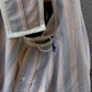 Sac upcyclé nœud beige à rayures