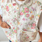 Veste sans manches upcyclée matelassée à fleurs