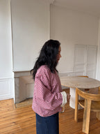 Veste vichy rouge